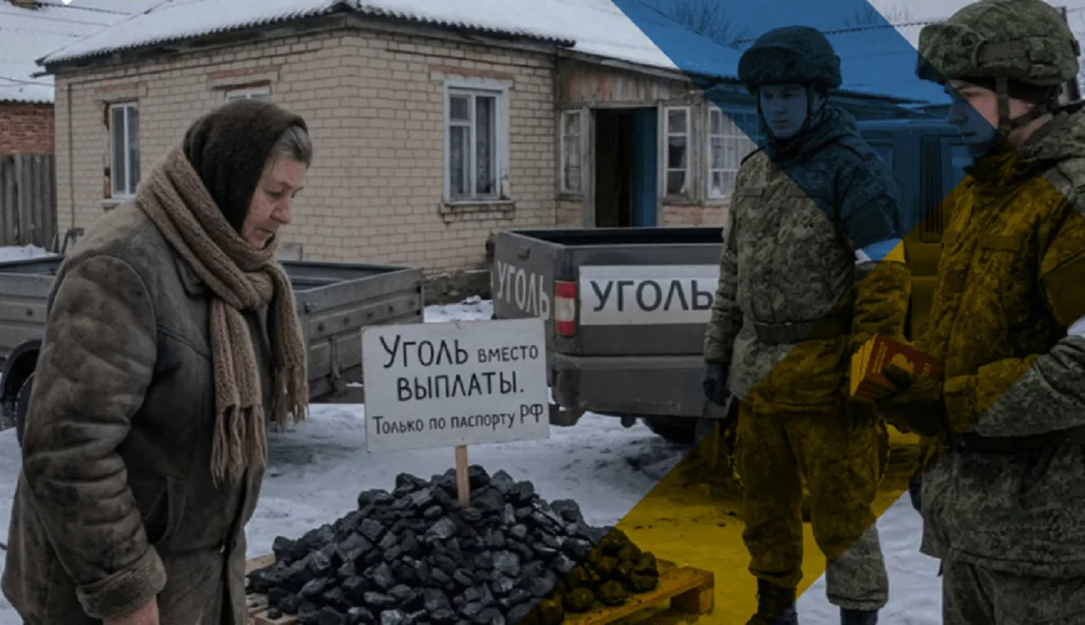 Паспорт в обмін на тепло: окупанти видають вугілля замість грошей - ЦНС